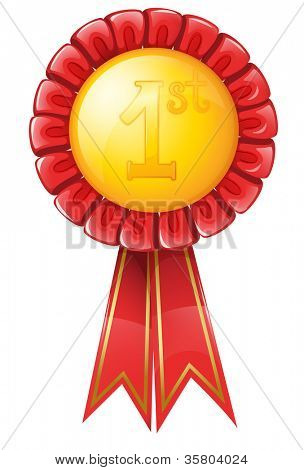 illustration of a badge on a white background