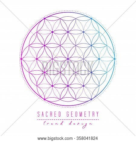Sacred Geometry Vector Design Elements. Alchemy, Religion, Philosophy, Spirituality, Hipster Symbols