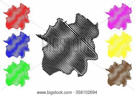 Staro Nagoricane Municipality (republic Of North Macedonia, Northeastern Region) Map Vector Illustra