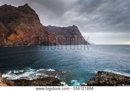 Cliffs And Ocean View In Santo Antao Island, Cape Verde, Africa