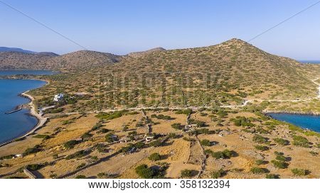 Aerial View Of Kalydon Island, Crete, Greece