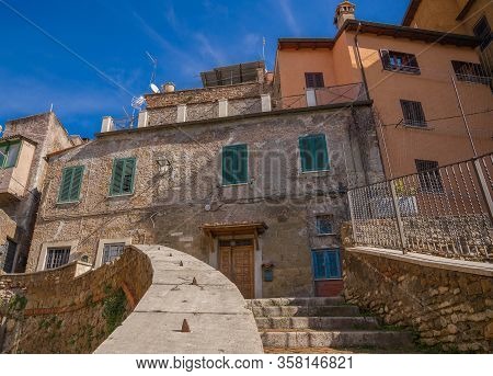 Cityscape In The Old Town Of Tivoli In Lazio, Italy