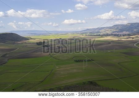 View Of The Panorama Of Marmilla From Las Plassas Castle