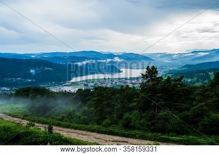 Landscape Of The Piatra Neamt Town Viewed From Pietricica Mountain.