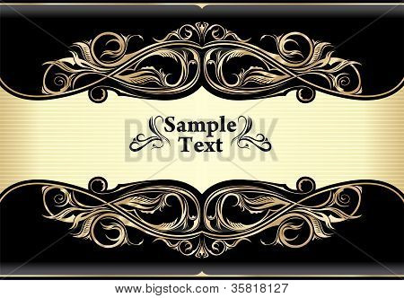 Vintage design del telaio oro