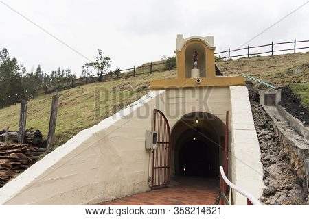 Nemocon, Cundinamarca / Colombia; March 24, 2018: Entrance To A Salt Mine, Open For Sightseeing Tour