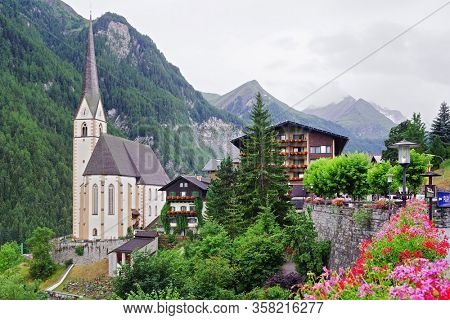 Summer landscape of Heiligenblut village in Austria, Europe