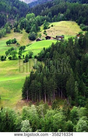 Summer alpine landscape in National Park Hohe Tauern, Austria. Panorama of the Alps, National Park Hohe Tauern