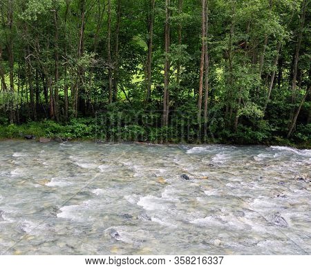 Summer alpine landscape in National Park Hohe Tauern, Austria. Panorama of the Alps, National Park Hohe Tauern