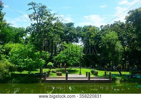Manila, Ph - July 6: Chinese Garden Inside Rizal Park On July 6, 2016 In Manila, Philippines.