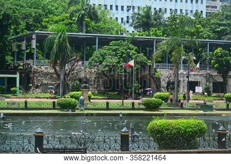 Manila, Ph - July 6: Senior Citizen Garden Facade At Rizal Park On July 6, 2016 In Manila, Philippin