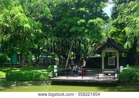 Manila, Ph - July 6: Lake At Japanese Garden Inside Rizal Park On July 6, 2016 In Manila, Philippine