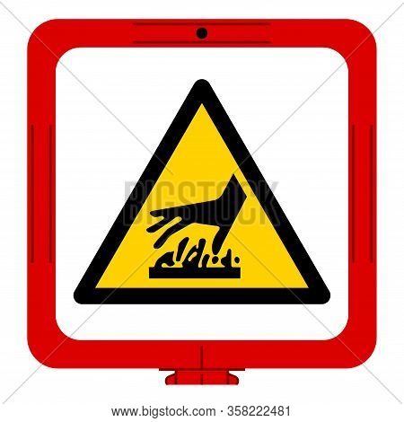 Warning Hot Surface Symbol, Vector Illustration, Isolate On White Background Label. Eps10