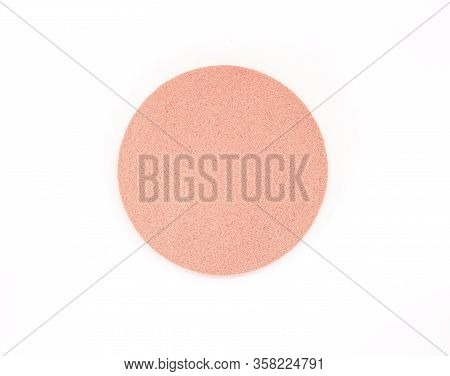 Cosmetic Sponge On White Background. (cilpping Path)