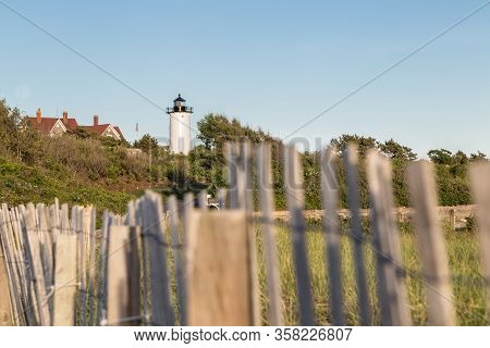 Nobska Lighthouse In Falmouth, Massachusetts, United Satates Of America