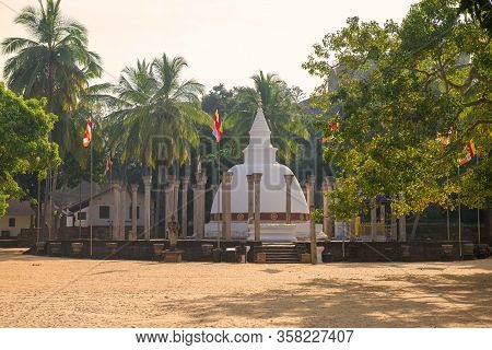 View Of The Ancient Buddhist Temple Of Ambastala Dagoba On A Sunny Morning (i Century Ad). Mihintale