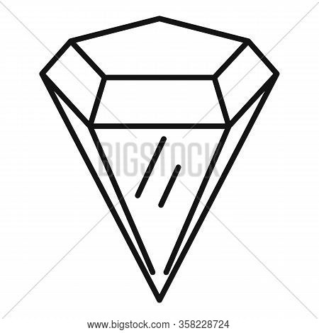 Radian Gemstone Icon. Outline Radian Gemstone Vector Icon For Web Design Isolated On White Backgroun