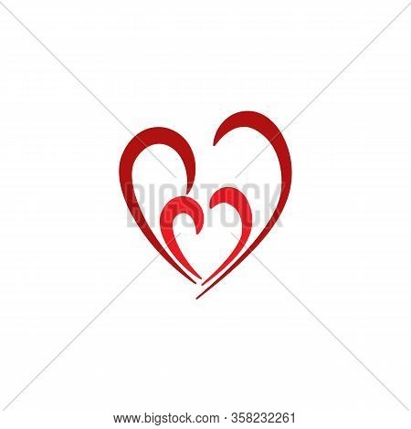 Two Red Love Hearts Joined Images, Illustrations & Vectors (Free ...