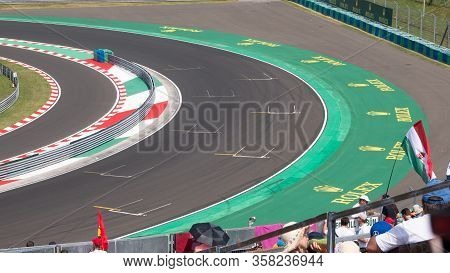 Mogyorod Hungary 08 04 2019 A Bend In The Hungarian Hungaroring Formula 1 Track.