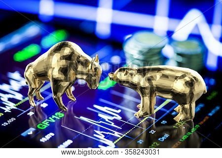 Bull And Bear Economy Concept