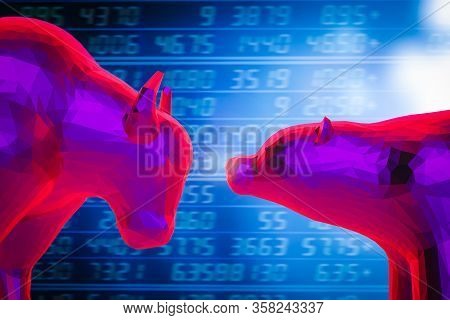 Bull And Bear Economy Concept