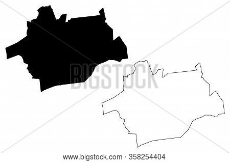 Braga City (portuguese Republic, Portugal) Map Vector Illustration, Scribble Sketch City Of Braga Ma