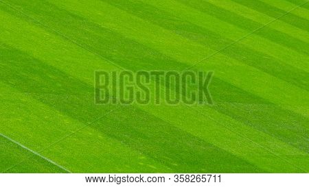 Empty Soccer's Field At The Stadium During Isolation Period