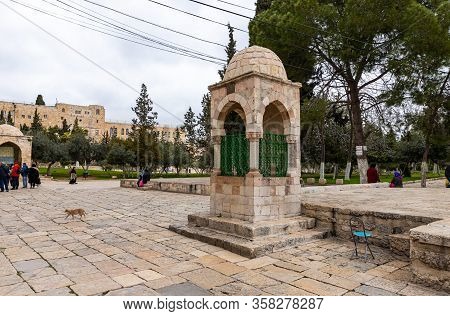 Jerusalem, Israel, March 3, 2020 : The Sebil Ala Ad Din El Basir On The Temple Mount In The Old City