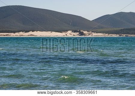 View Of The White Dunes Of Teulada From Porto Pino