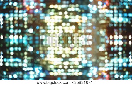 Blurred Abstract Bokeh Background Of San Francisco City Lights At Night