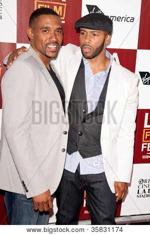 Los Angeles, ca 20. Juni: Kent Faulcon & Omari Hardwick kommen zu den Los Angeles Film Festival vor