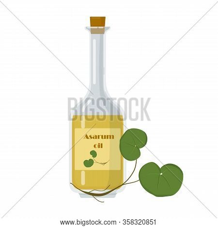 Asarum Oil In Glass Bottle With Name
