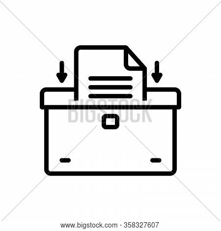 Black Line Icon For Inner Inside Internal Intramural Paper Machine
