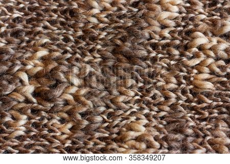Knitted Woolen Texture Of The Booklet, Large Viscous. Hobby Stay At Home, Hand Made