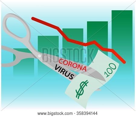 Coronavirus Covid-19 Outbreak Impact On Global Economy And Stock Markets, Financial Crisis Concept. 