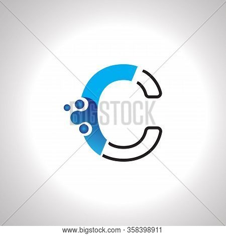 Letter C With Antom Creative Logo Or Symbol Template Design