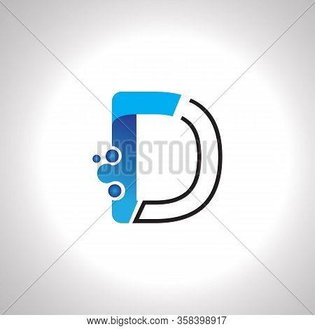 Letter D With Antom Creative Logo Or Symbol Template Design