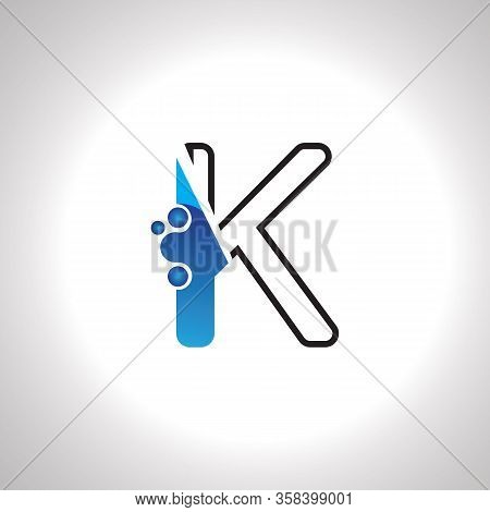Letter K With Antom Creative Logo Or Symbol Template Design