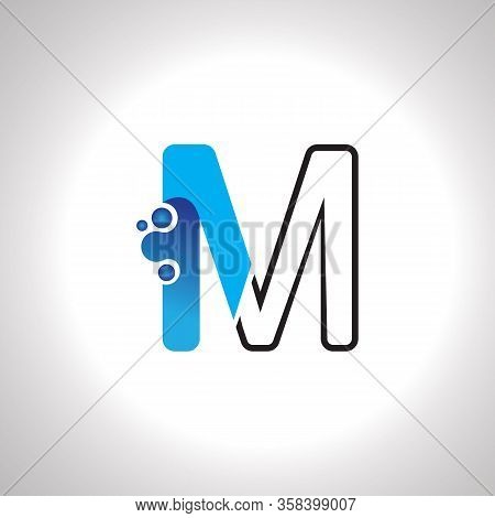 Letter M With Antom Creative Logo Or Symbol Template Design