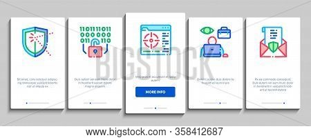 Pentesting Software Onboarding Mobile App Page Screen Vector. Pentesting Programming Code, Cybersecu