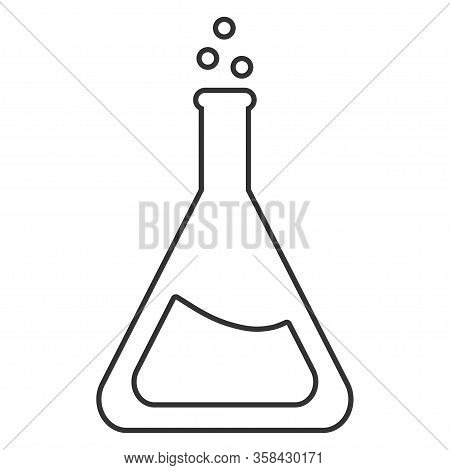 Lab Impfstoff. Filled Test Tube Icon. Potion In Flask
