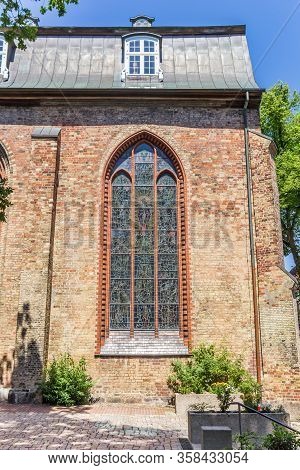 Window Of The Marienkirche Church In Flensburg, Germany