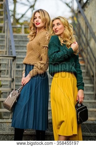 Matching Colors. Personal Stylist Service. Sweater Skirt Trend. Completing Each Other. Matching Outf