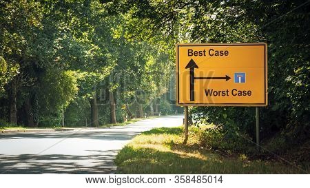 Street Sign The Way To Best Versus Worst Case