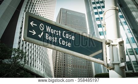 Street Sign The Way To Best Versus Worst Case