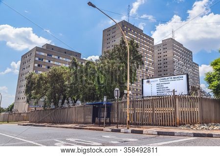 Johannesburg, South Africa, 14th March - 2020: Exterior Of University Hospital.