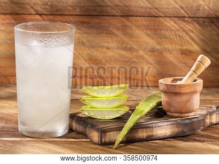 Aloe Vera Refreshing Drink - Text Space