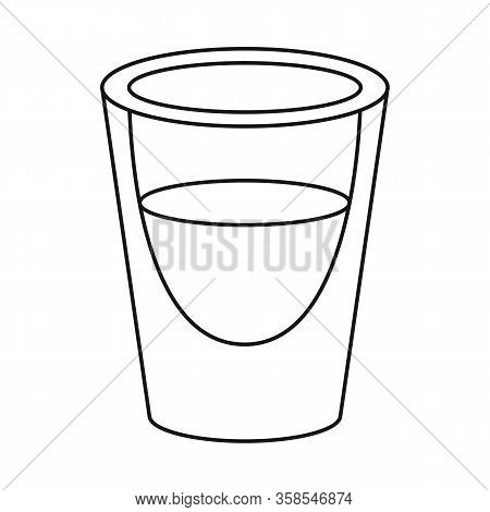 Isolated Object Of Coffee And Glass Logo. Graphic Of Coffee And Hot Stock Vector Illustration.