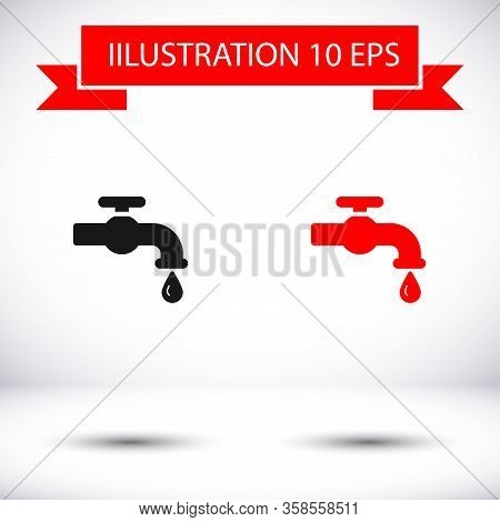 Kitchen Faucet Iconvector Icon , Lorem Ipsum Flat Design