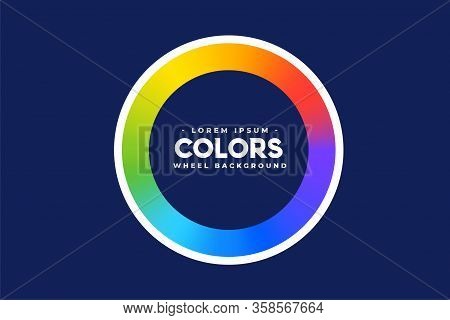 Rainbow Color Circle Frame Background Design Vector Illustration.